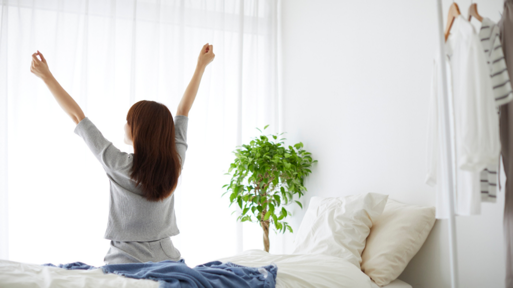 爽快な朝を迎える